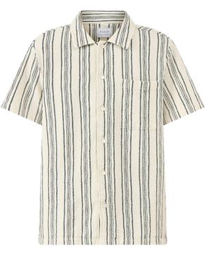 Farah Striped T-Shirt Cream - White