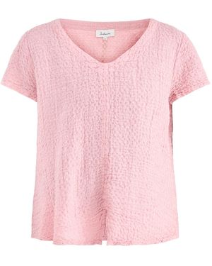 Sahara Waffle V-Neck Top - Pink