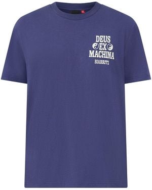 DEUS Recycled Blend Biarritz Ceramic T-Shirt - Blue