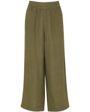 Whistles Women's Linen Pocket Trouser - Green