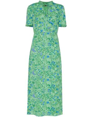 Whistles Lucid Floral Bonnie Dress - Green