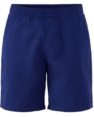 SELECTED Stuart Seersucker Shorts - Blue
