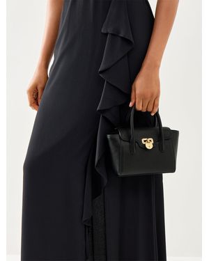 Ralph Lauren Tanner Sm Satchel Bag - Black