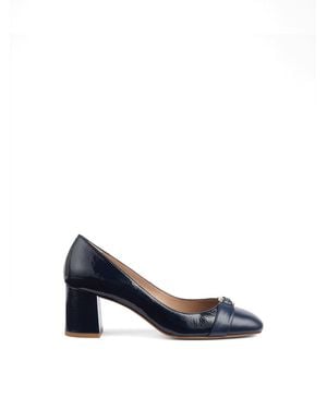 LK Bennett Katie Block Heel Courts - Blue