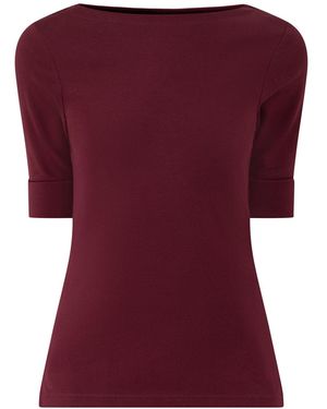 Ralph Lauren Blend Judy Elbow Sleeve Knit Top - Purple