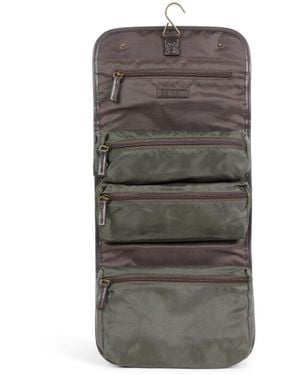 Barbour Wax Hanging Washbag - Grey