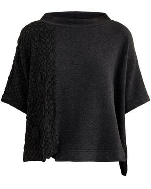 Mama B. Textured Knit Jumper Charcoal - Black