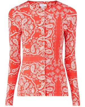 Never Fully Dressed Bandana Alexa Cardigan - Red