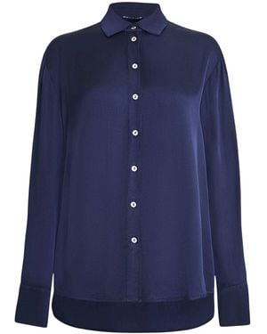 James Lakeland Satin Finish Shirt - Blue