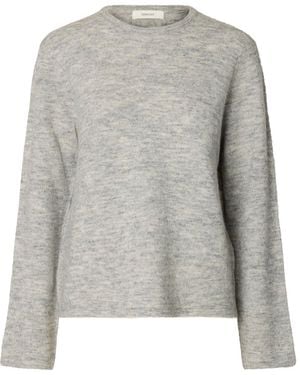 SELECTED Lulu Crew Neck Jumper - Grey