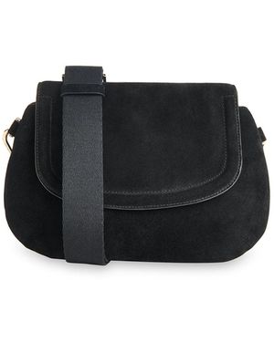 Whistles Nala Suede Crossbody Bag - Black