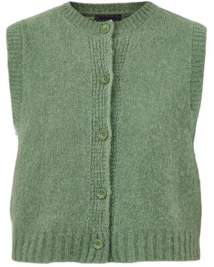Oska Weste 504 Cardigan - Green