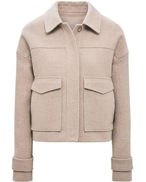 Forever New Kelsey Cropped Jacket - Natural