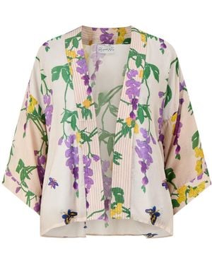 One Hundred Stars Short Kimono Lilac - Multicolour