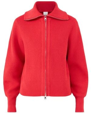 Varley Enrico Zip-Through Knitted Jacket - Red