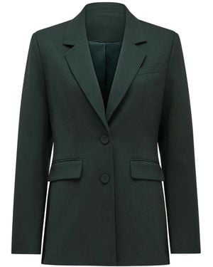 Forever New Clarette Nipped Waist Blazer - Green