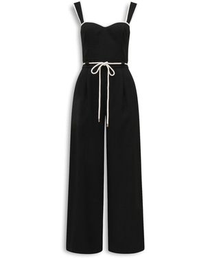 Forever New Rosalind Tipped Jumpsuit - Black