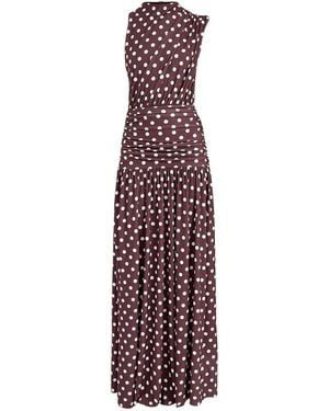 Club L London Kelis Polka-Dot High-Neck Maxi Dress - Purple