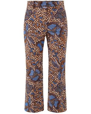Weekend by Maxmara Onde Casual Trousers Multi - Blue