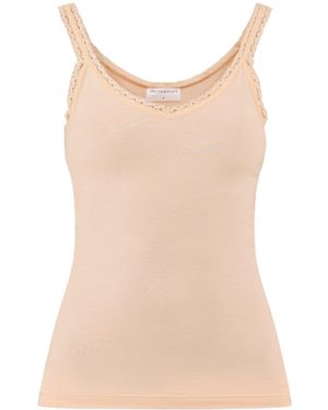 Stripe & Stare Lace Cami Top - Natural