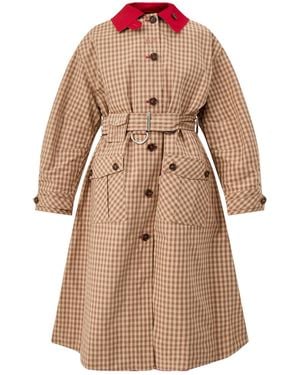 Damson Madder Anja Reversible Honey Trench - Natural