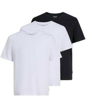 Jack & Jones 3 Pack Organic T-Shirts Multi - Blue
