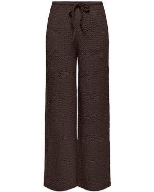 ONLY Erikka Wide Leg Trousers - Brown
