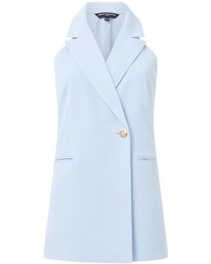 French Connection Harrie Halter Nk Waistcoat - Blue