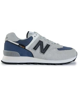 New Balance 574 Suede Trainers - Blue