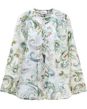 Marella Disco Printed Shirt Print - Blue