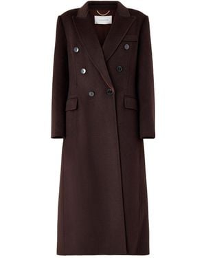 Victoria Beckham Double Faced Overcoat Double Breasted Maxi Cashmere Blend - Purple