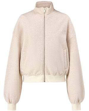 4th & Reckless Josefina Contrast Rib Zip Sweat - Natural