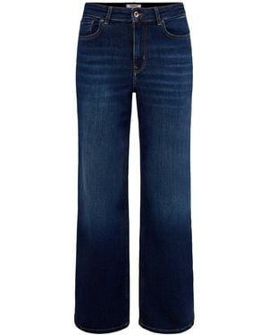 ONLY Madison High Waist Wide Leg Jeans 32 Inch Dark - Blue