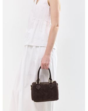 Marlon Novo Small Suede Tote Bag - White