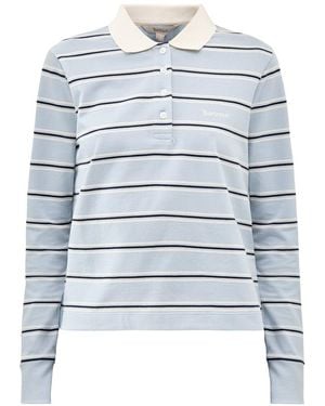 Barbour Ashwell Long Sleeve Polo Top - Blue