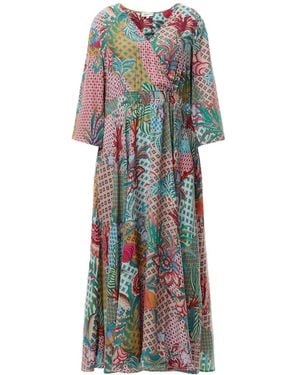 Sahara Botanical Patchwork Dress - Multicolour