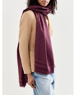 Tommy Hilfiger Monogram Scarf Burgundy - Red