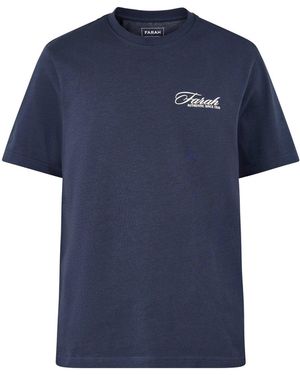 Farah Graphic Organic T-Shirt - Blue