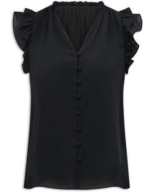 Forever New Abigail Ruffle Blouse - Black