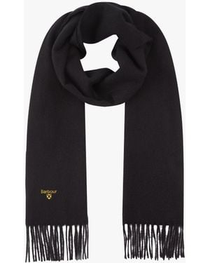 Barbour Plain Lambswool Scarf - Black