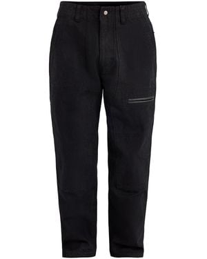 FRIZMWORKS Heavy Canvas Destroyed Double Knee Trousers - Black