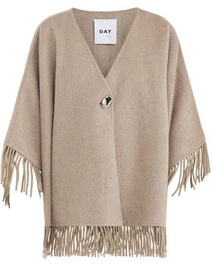 Day Birger et Mikkelsen Sybil Fringed Double-Faced Cape - Natural