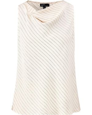 Nobody's Child Ribe Draped Sleeveless Top - White