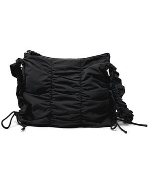Damson Madder Ruched Tie Bag - Black