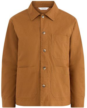 SELECTED Otto Organic Blend Workwear Overshirt - Brown