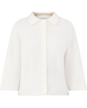 ONLY Macey Polo Cardigan – Birch Melange - White