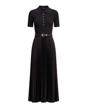 Forever New Priya Petite Pleated Dress - Black