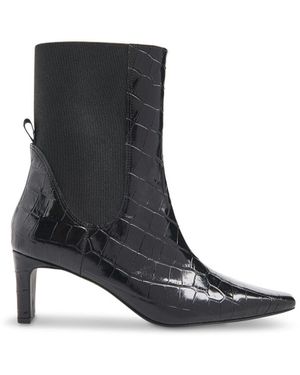 Whistles Women's Darla Croc Heeled Boot - Black