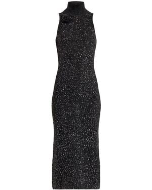 Marella Ilsa Sequin Midi Dress - Black