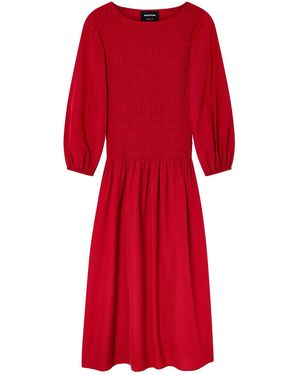 Whistles Wide Spaced Shir Dress - Red